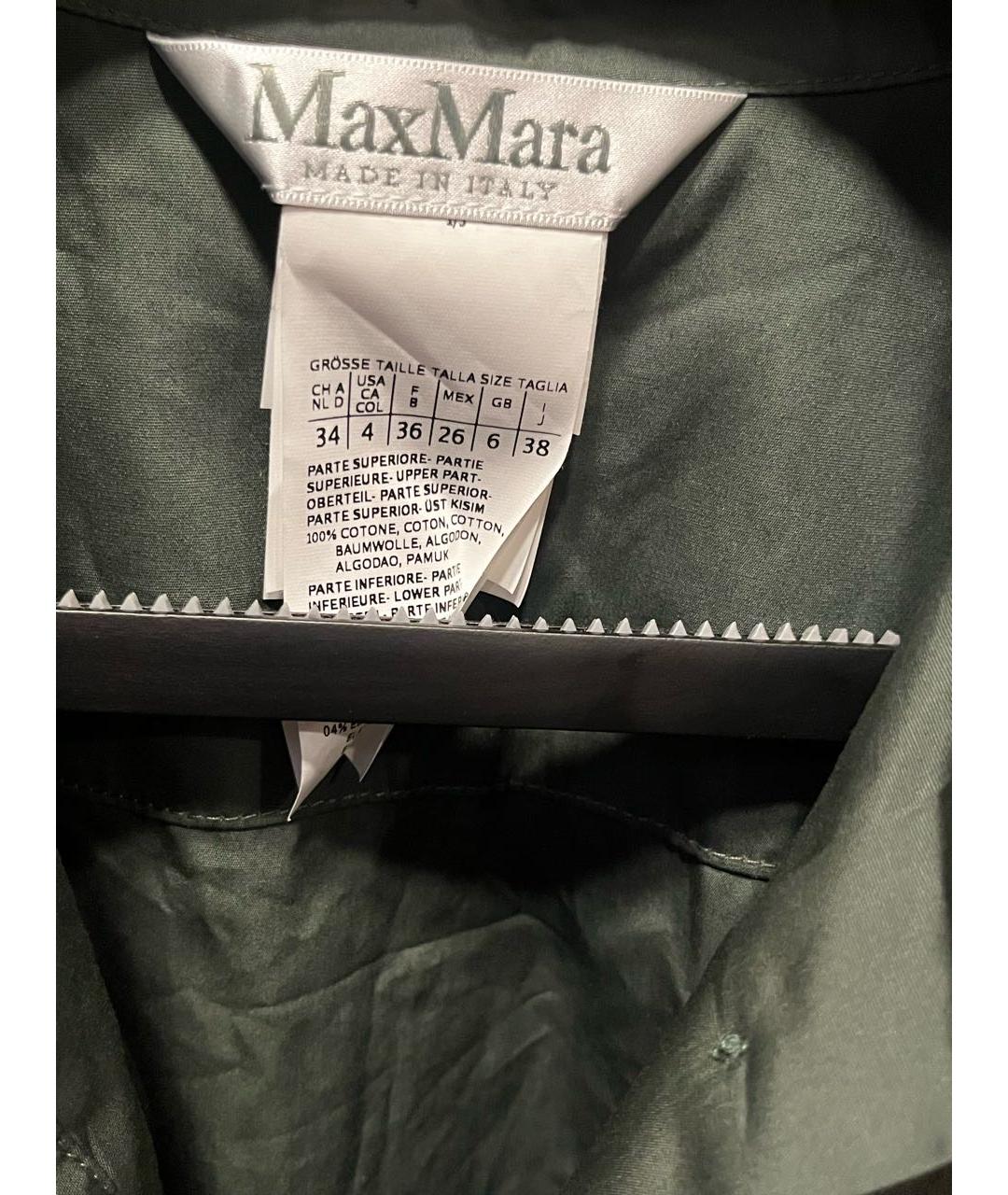 MAX MARA Хаки хлопковое повседневное платье, фото 6