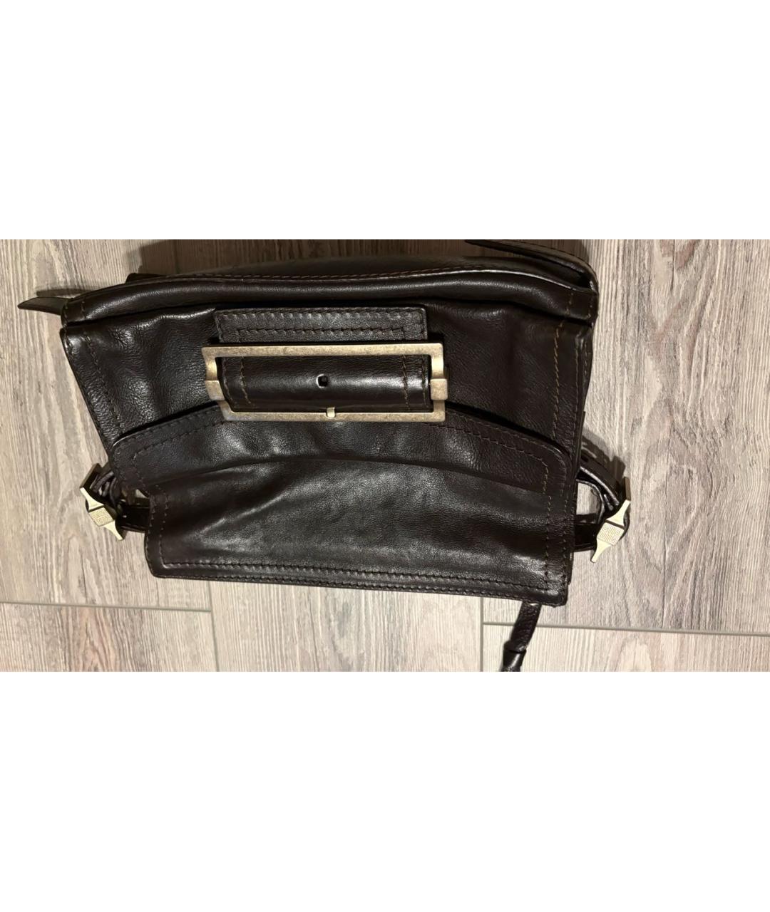 GIVENCHY Коричневая кожаная сумка с короткими ручками, фото 3