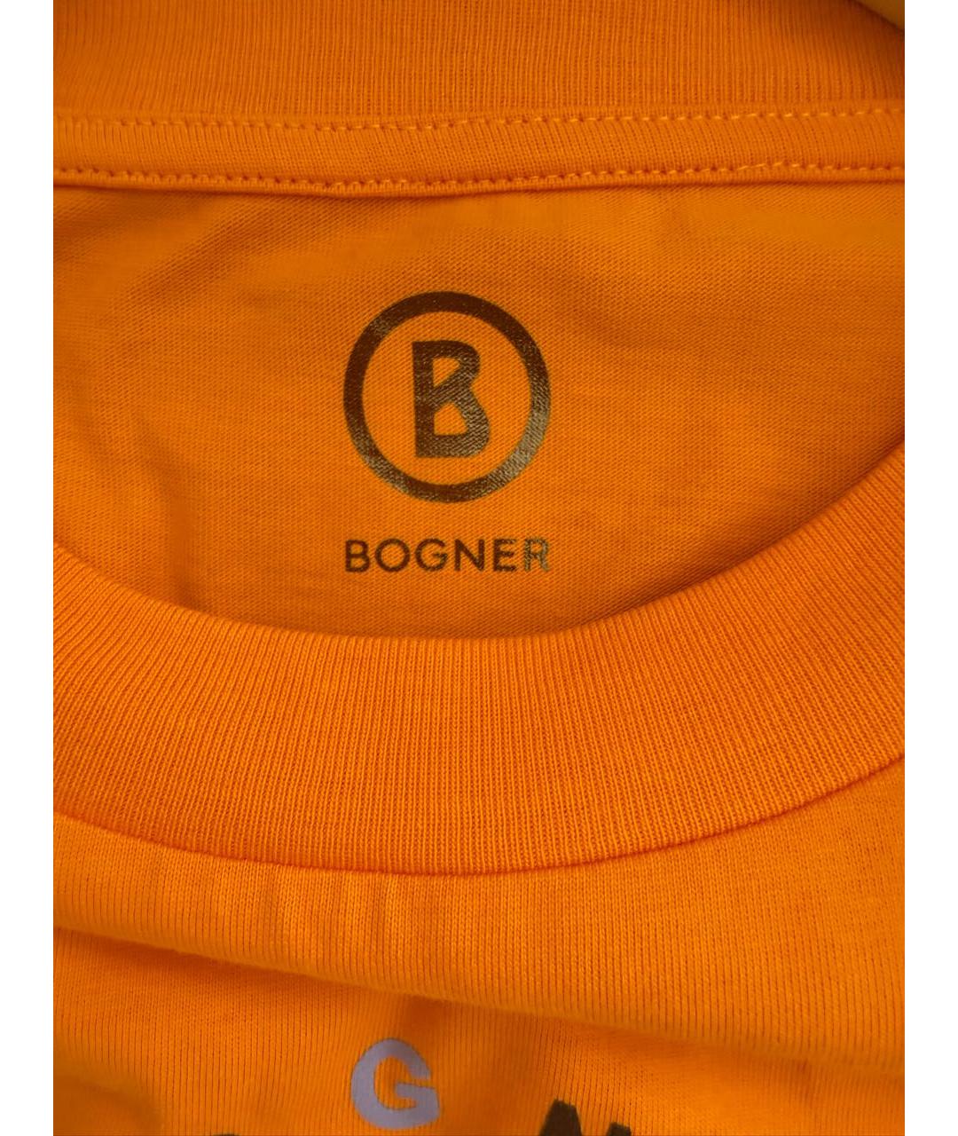 BOGNER Оранжевая хлопковая футболка, фото 3
