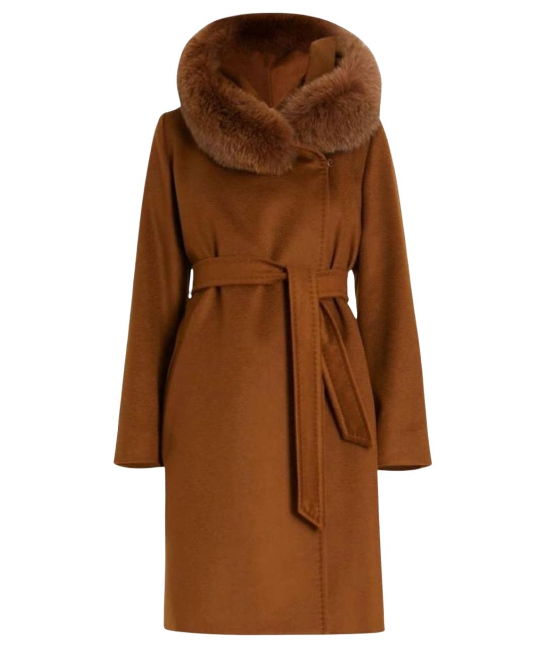 MAX MARA STUDIO Коричневое шерстяное пальто, фото 1