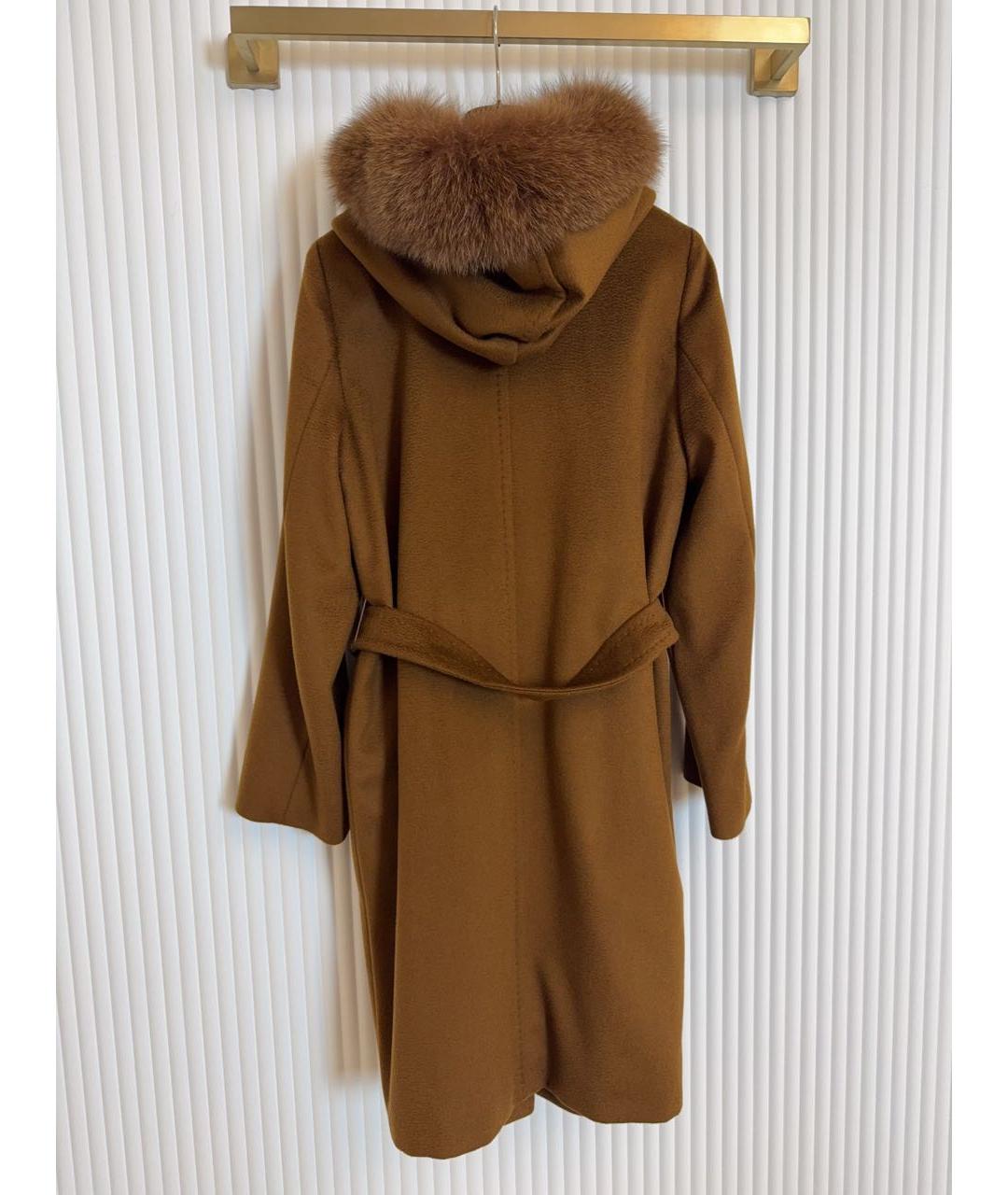 MAX MARA STUDIO Коричневое шерстяное пальто, фото 2