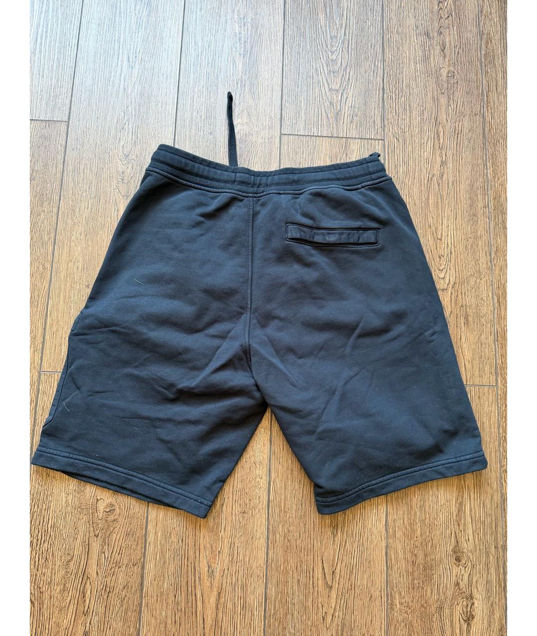 STONE ISLAND Черные хлопковые шорты, фото 2