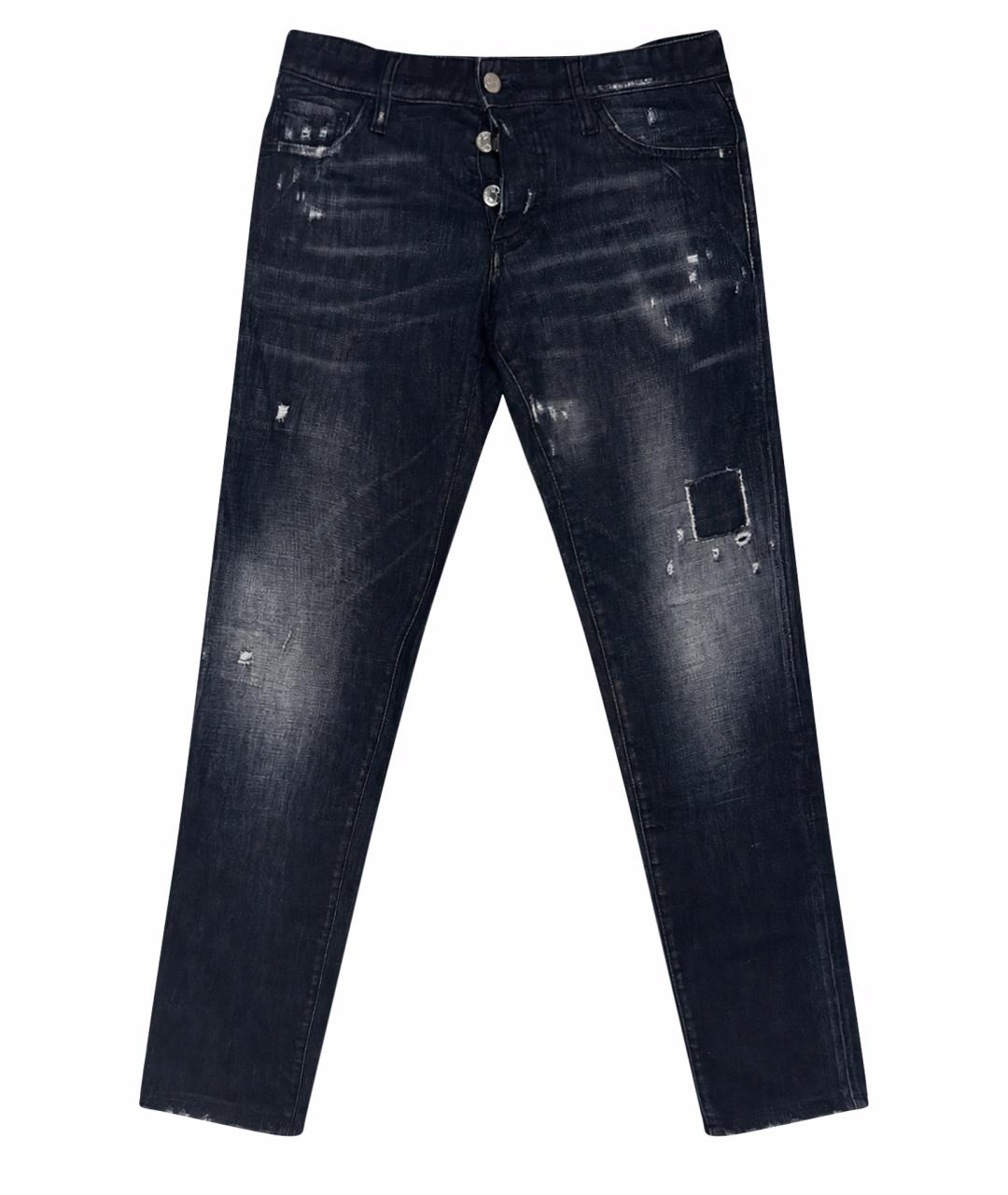 DSQUARED2 Серые хлопко-эластановые джинсы скинни, фото 1