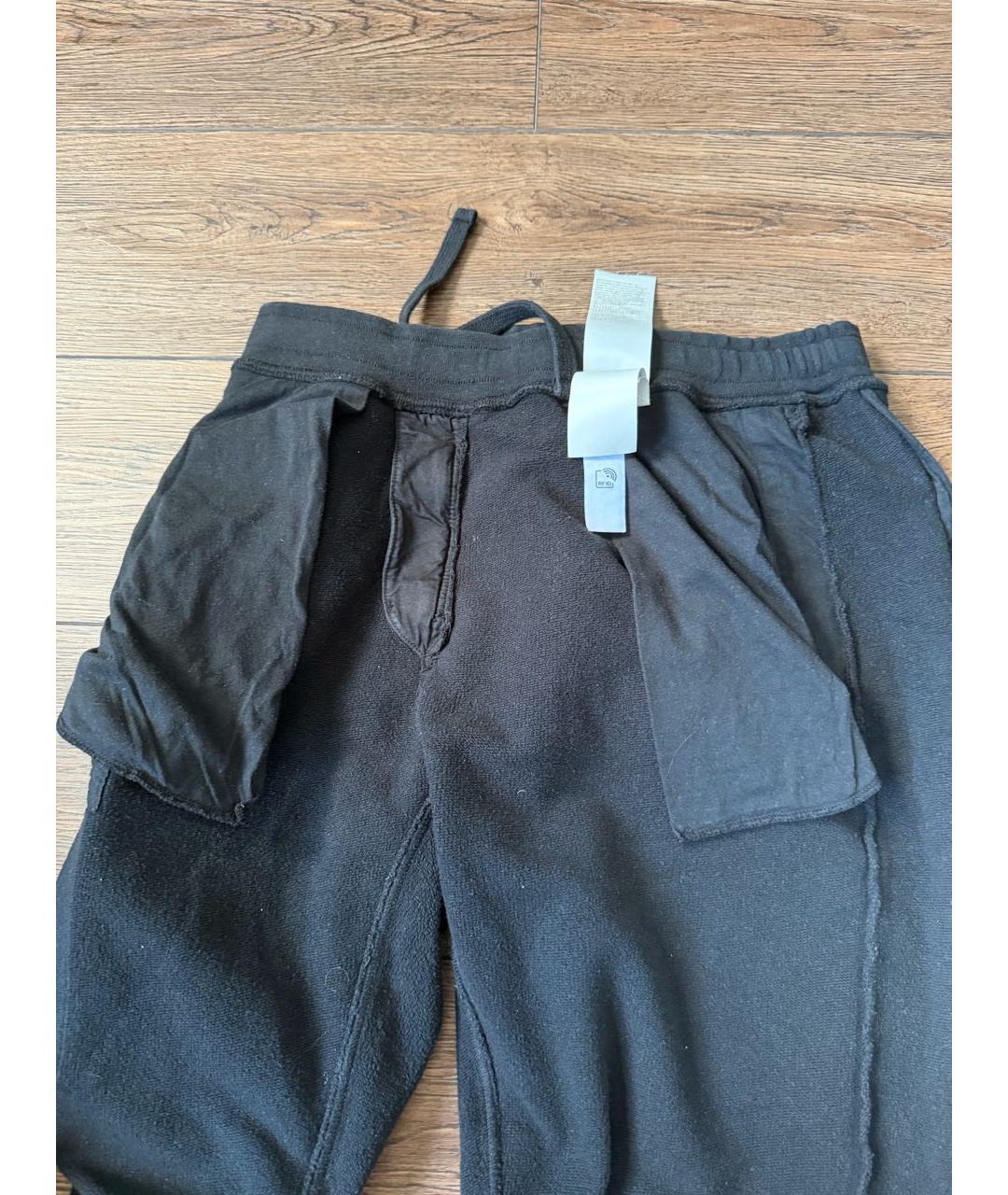 STONE ISLAND Черные хлопковые повседневные брюки, фото 3
