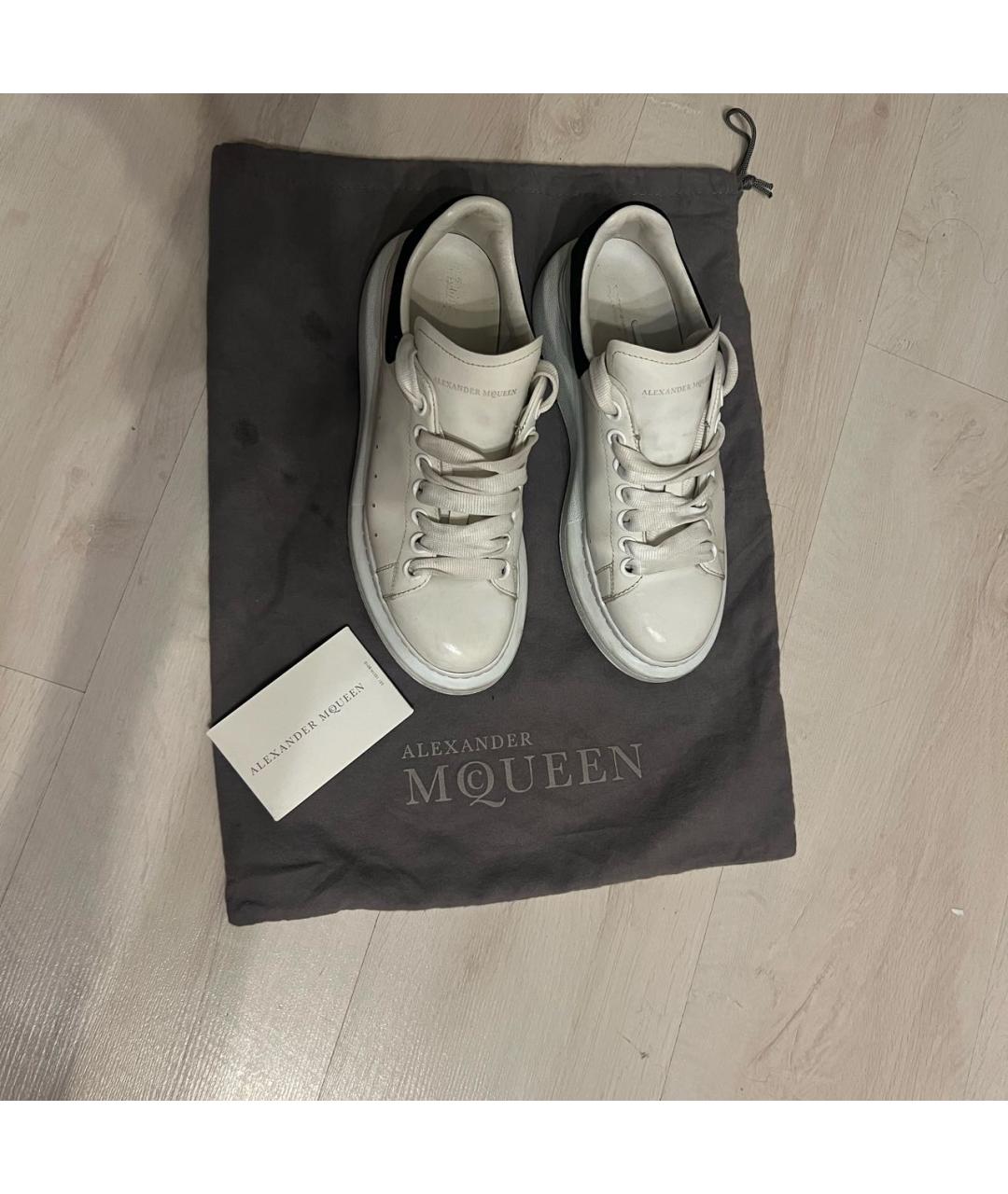 ALEXANDER MCQUEEN Белые кожаные кеды, фото 5