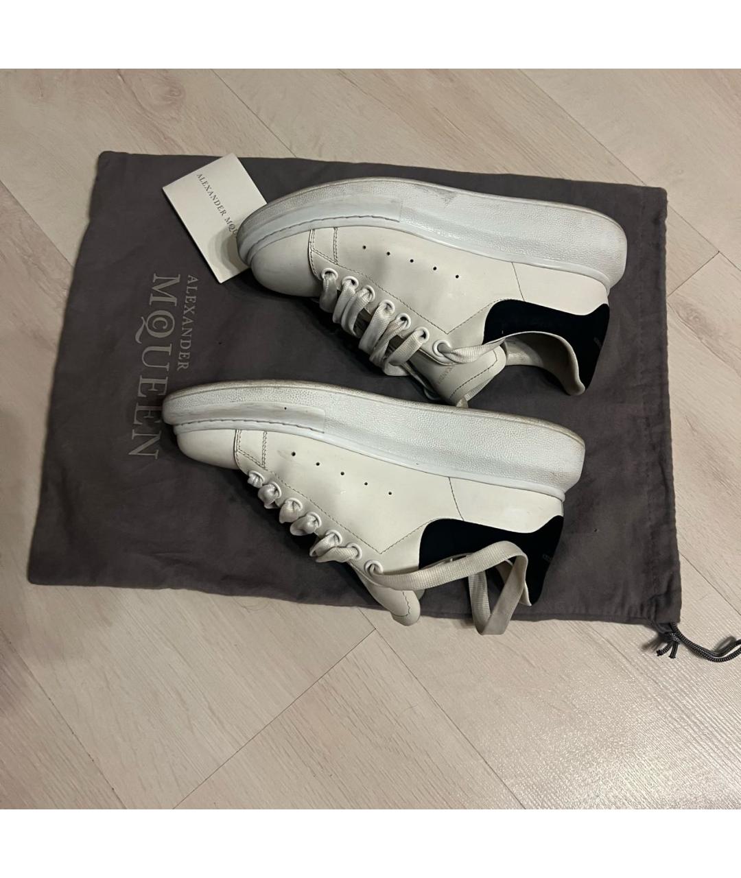 ALEXANDER MCQUEEN Белые кожаные кеды, фото 6