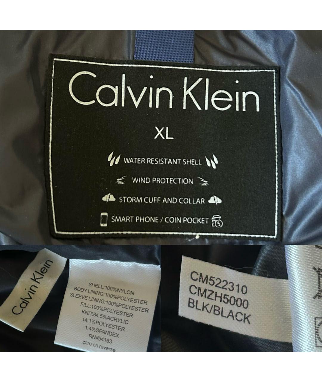 CALVIN KLEIN Черный нейлоновый пуховик, фото 5