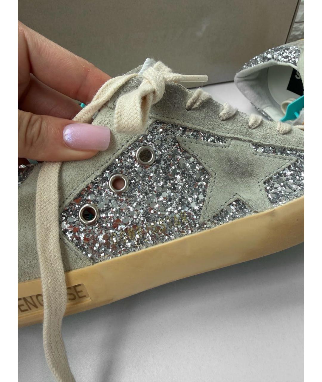 GOLDEN GOOSE Серебряные кеды, фото 6