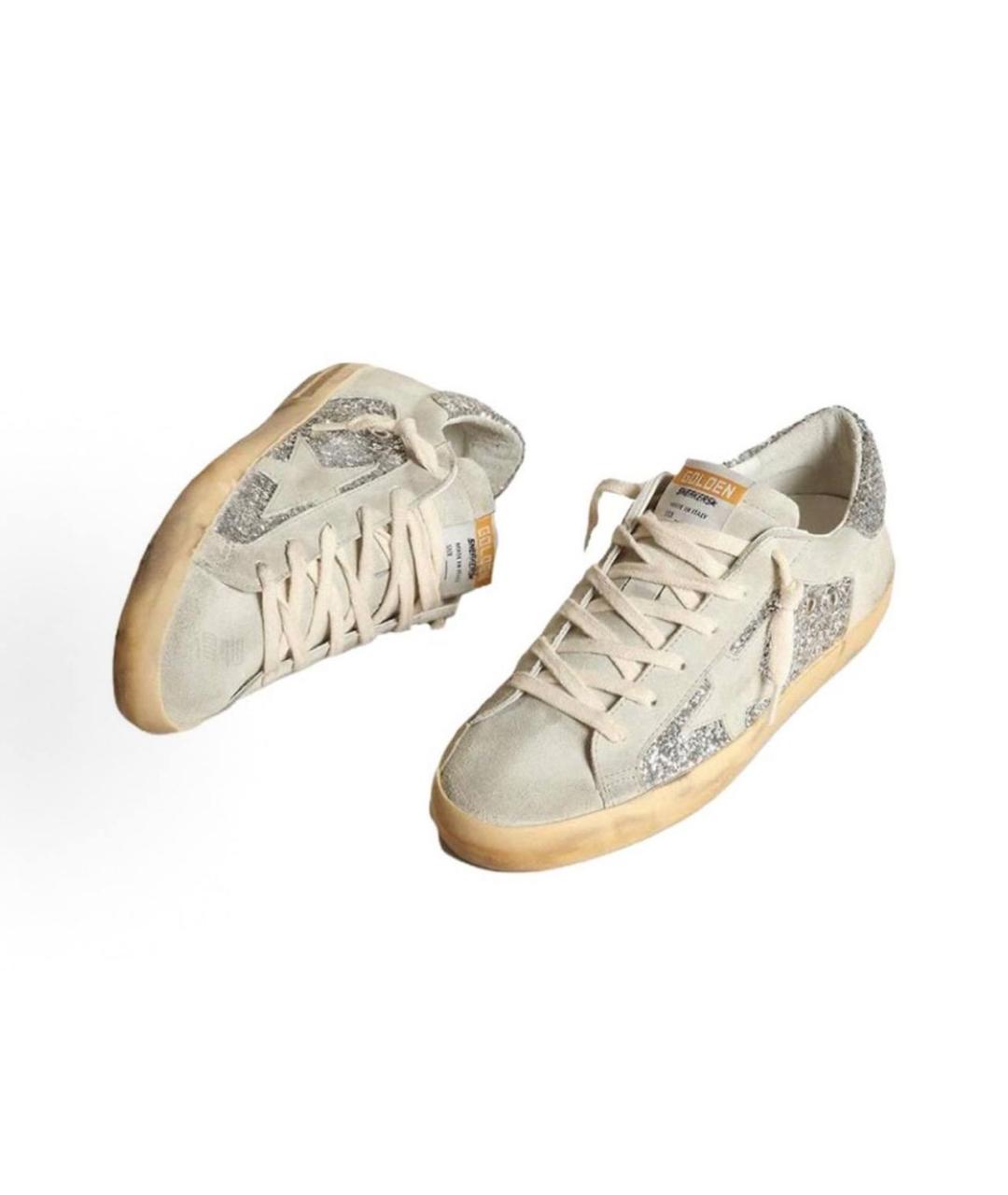 GOLDEN GOOSE Серебряные кеды, фото 2