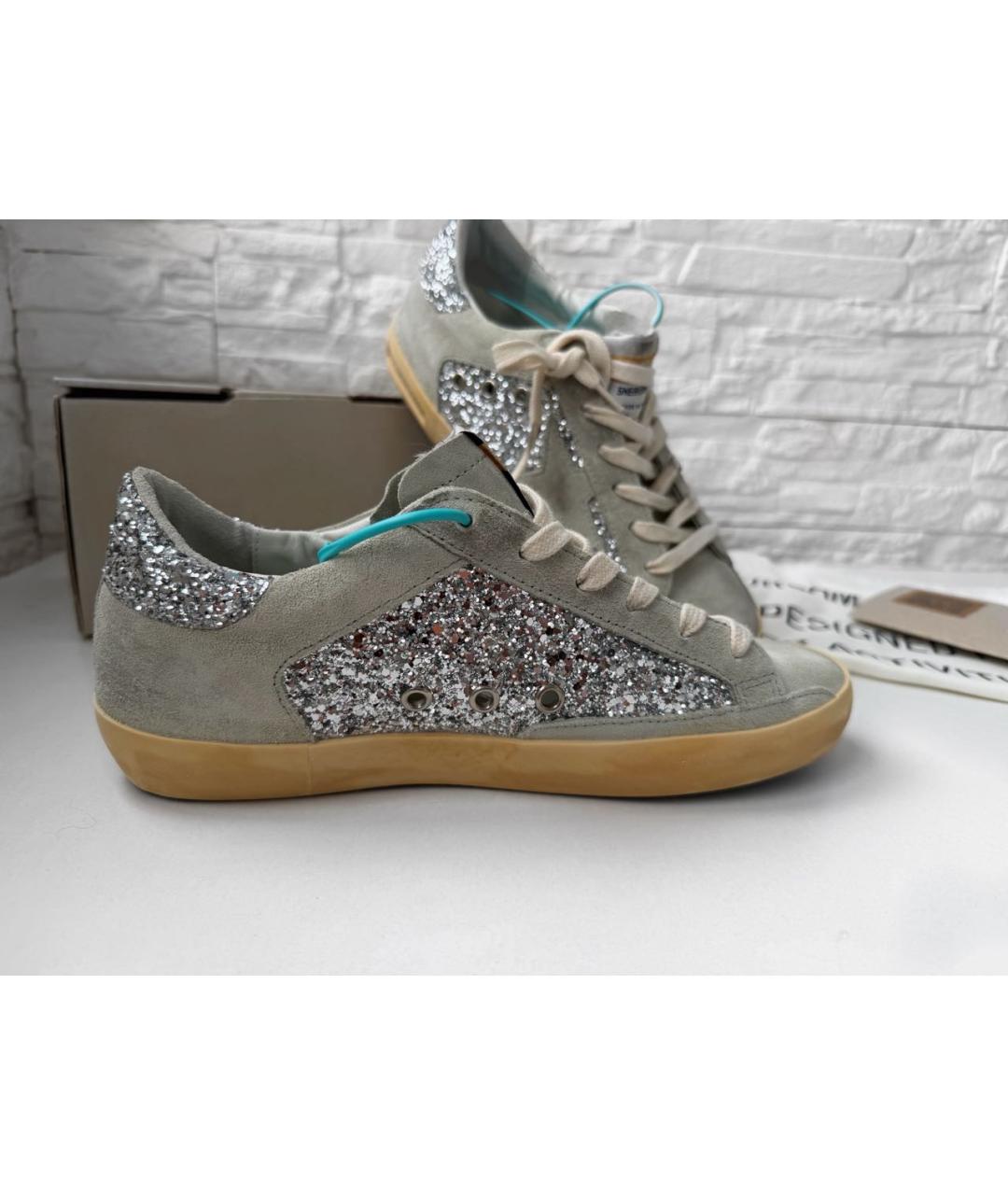 GOLDEN GOOSE Серебряные кеды, фото 4