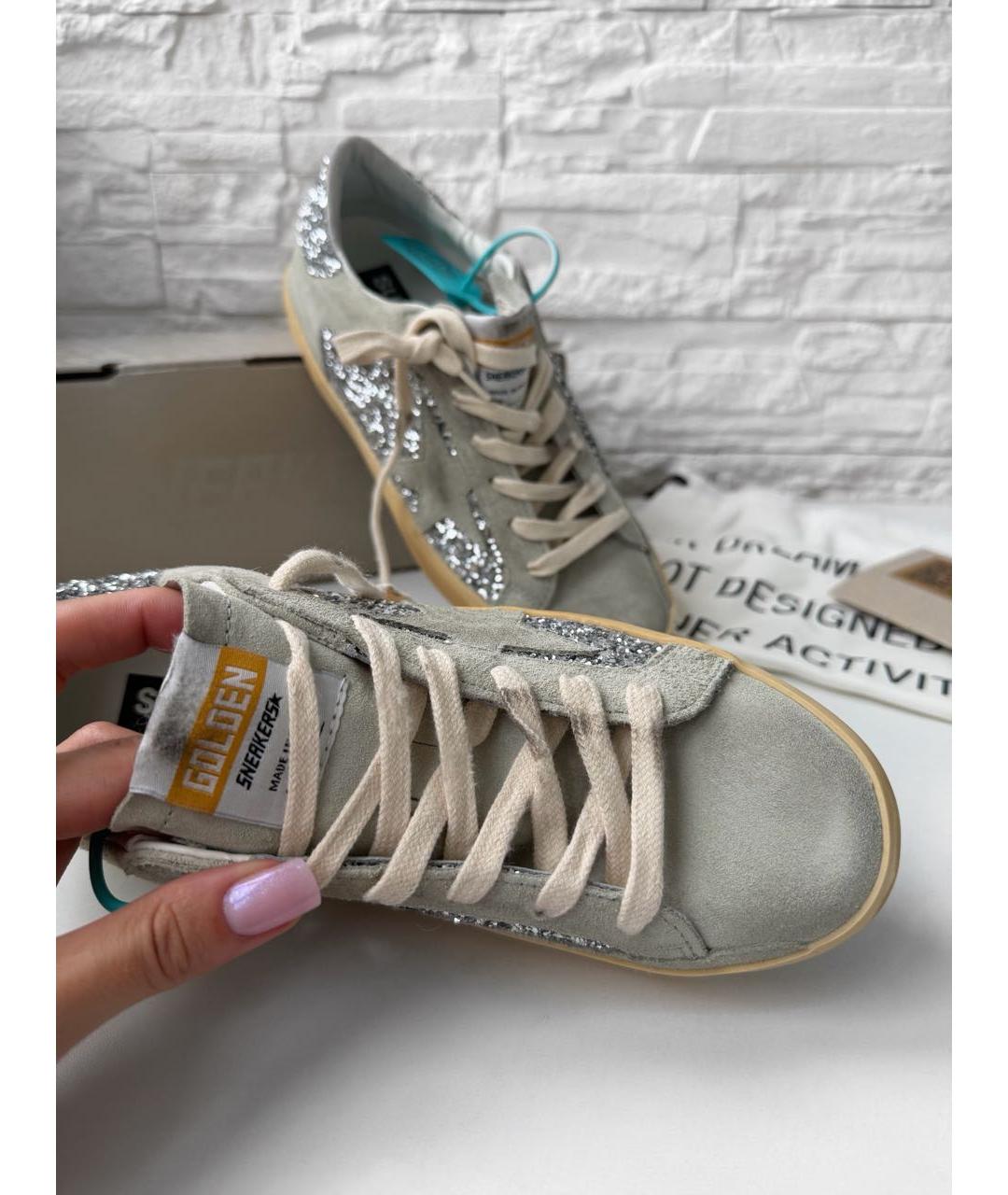 GOLDEN GOOSE Серебряные кеды, фото 5