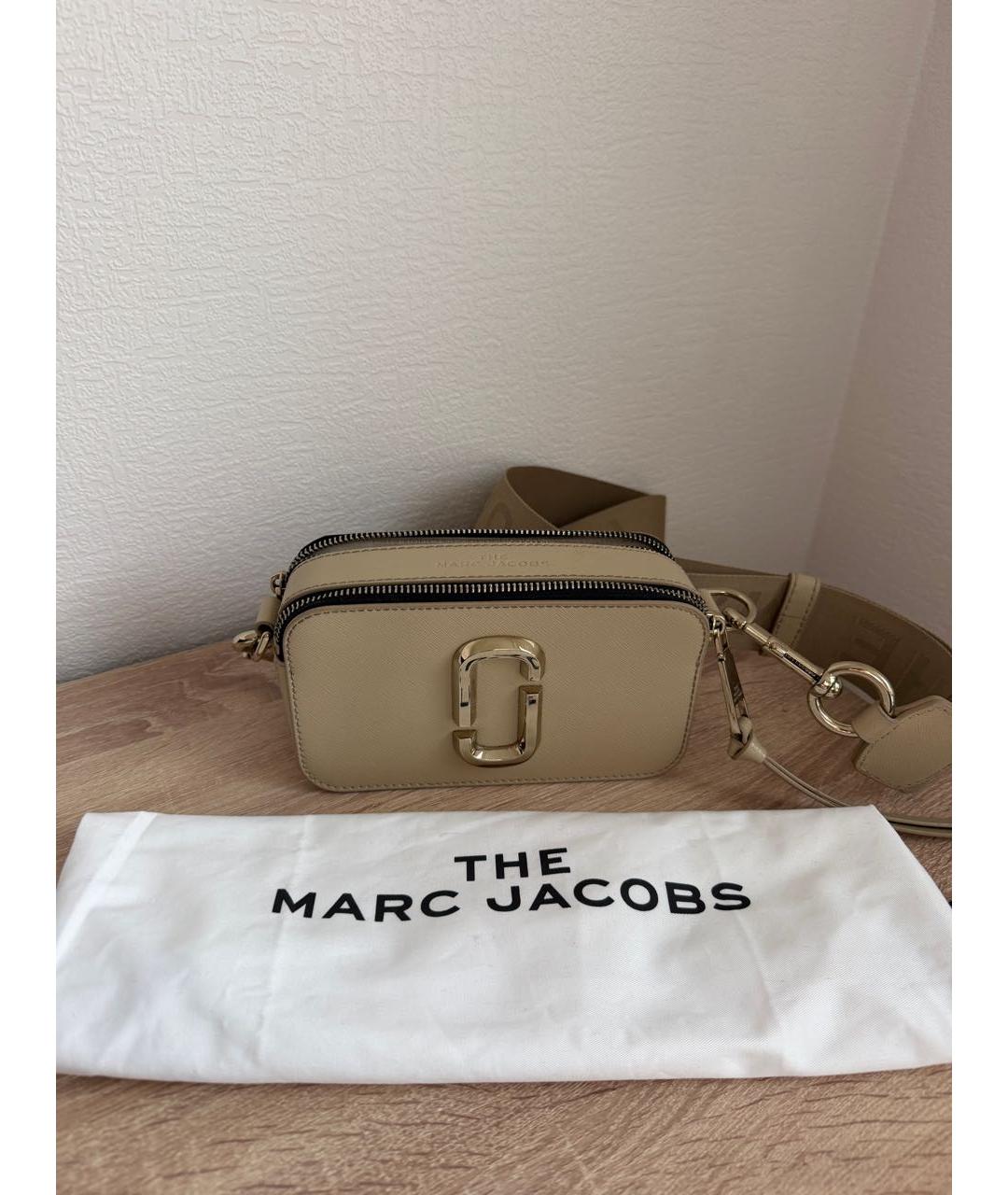 MARC JACOBS Бежевая кожаная сумка через плечо, фото 5