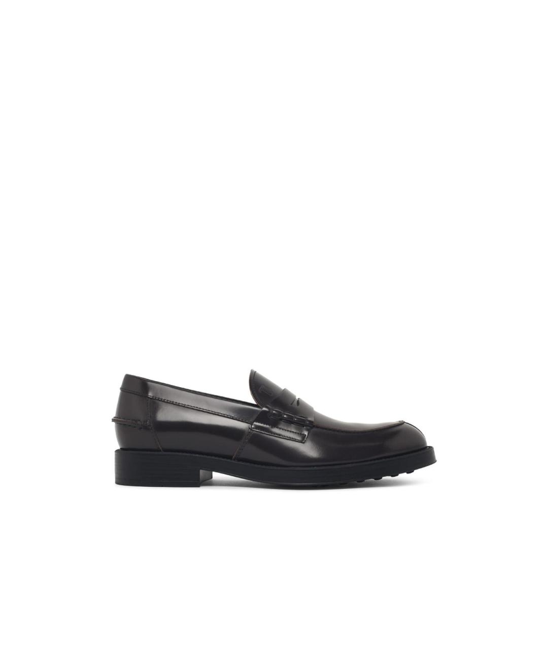 TOD'S Коричневые кожаные лоферы, фото 4