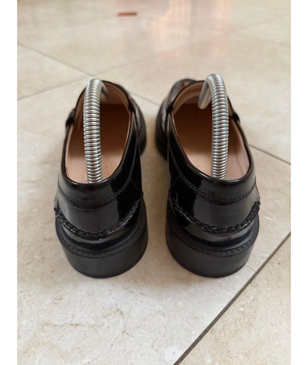 TOD'S Черные лоферы из лакированной кожи, фото 4