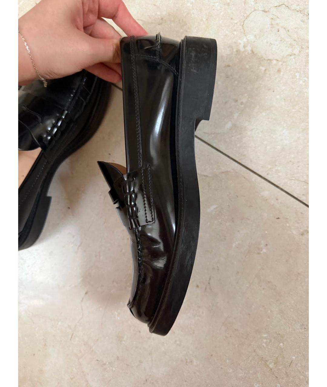 TOD'S Черные лоферы из лакированной кожи, фото 8