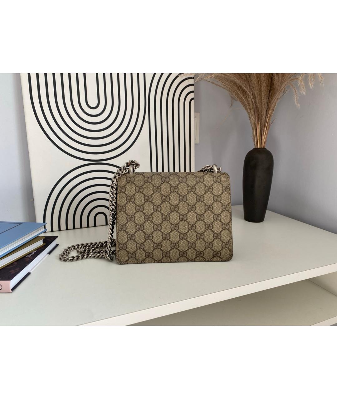 GUCCI Бежевая канва сумка через плечо, фото 3