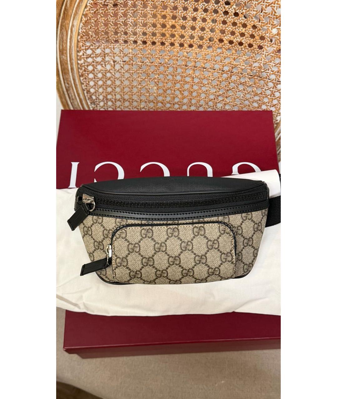 GUCCI Черная канва поясная сумка, фото 2