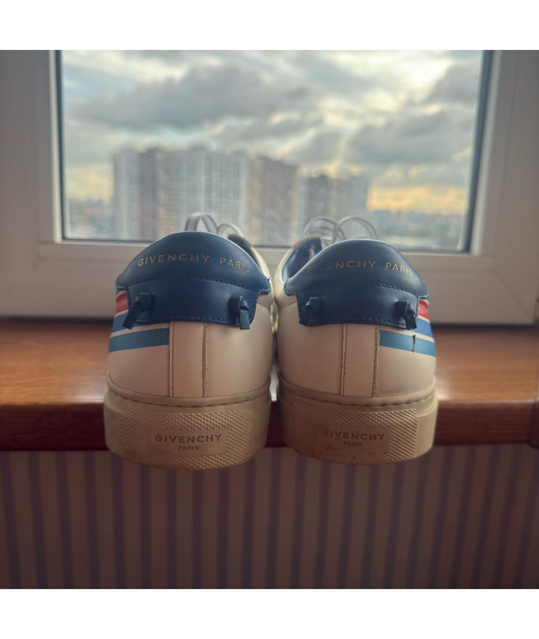 GIVENCHY Белые кожаные низкие кроссовки / кеды, фото 4