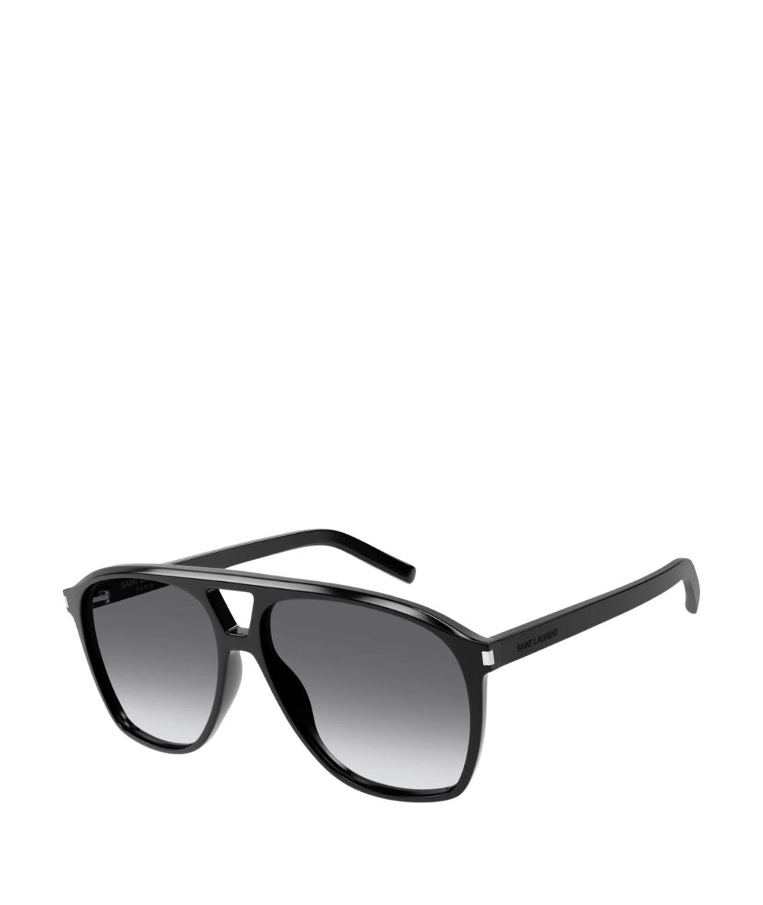 SAINT LAURENT Черные пластиковые солнцезащитные очки, фото 1
