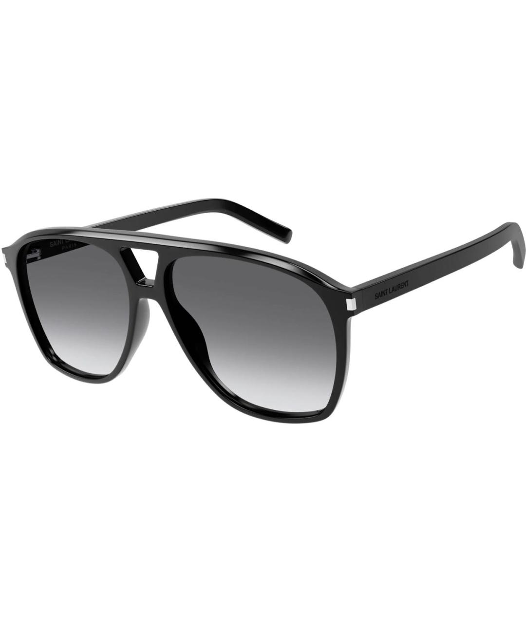 SAINT LAURENT Черные пластиковые солнцезащитные очки, фото 9