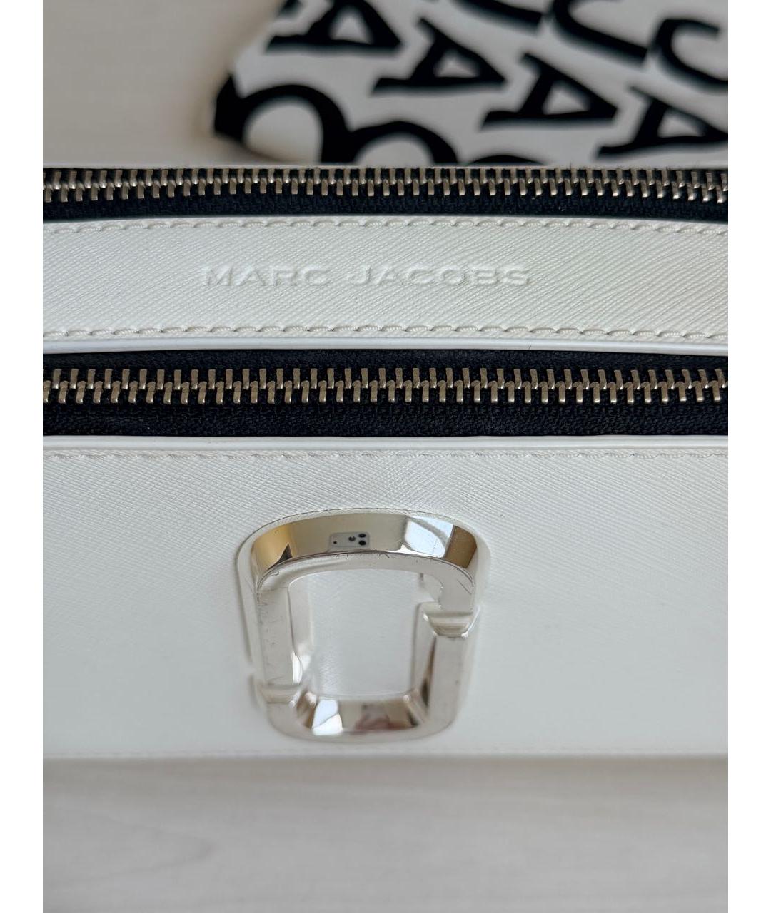 MARC JACOBS Белая кожаная сумка с короткими ручками, фото 8
