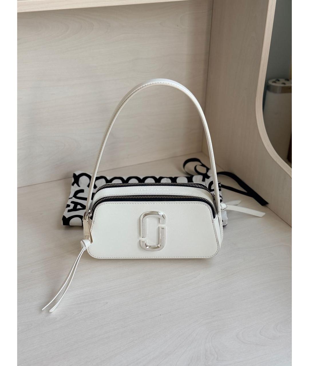 MARC JACOBS Белая кожаная сумка с короткими ручками, фото 9
