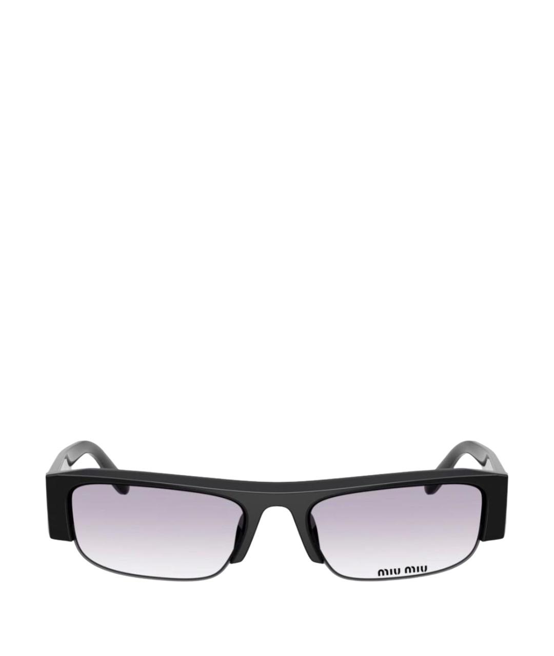 MIU MIU Черные пластиковые солнцезащитные очки, фото 1
