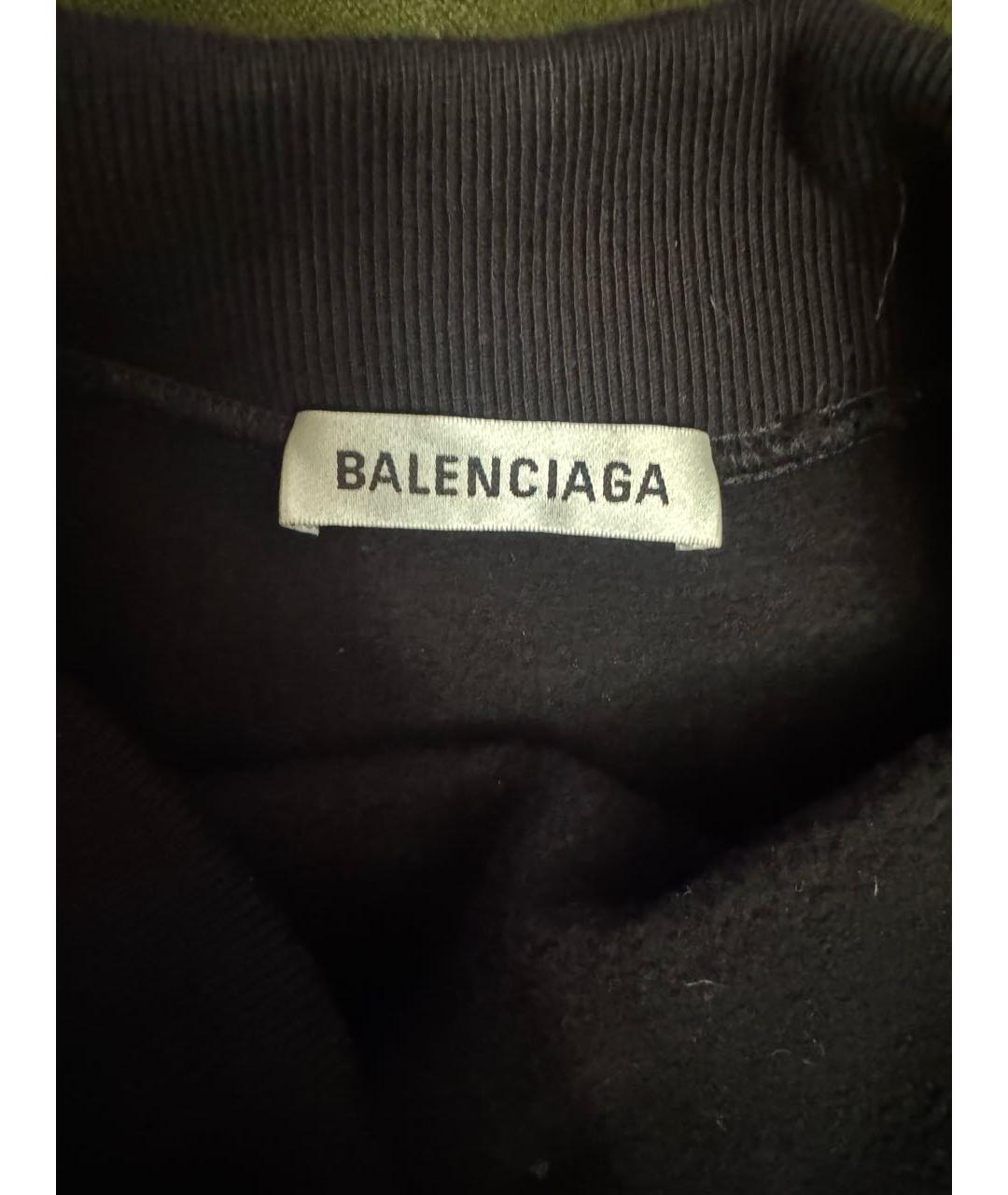 BALENCIAGA Черное хлопковое повседневное платье, фото 3
