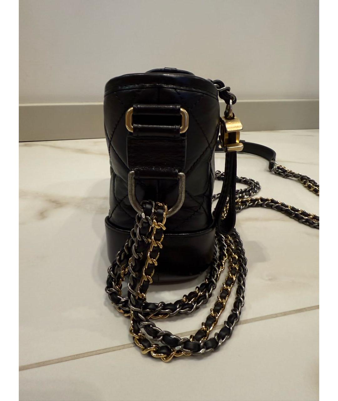 CHANEL Черная кожаная сумка через плечо, фото 4