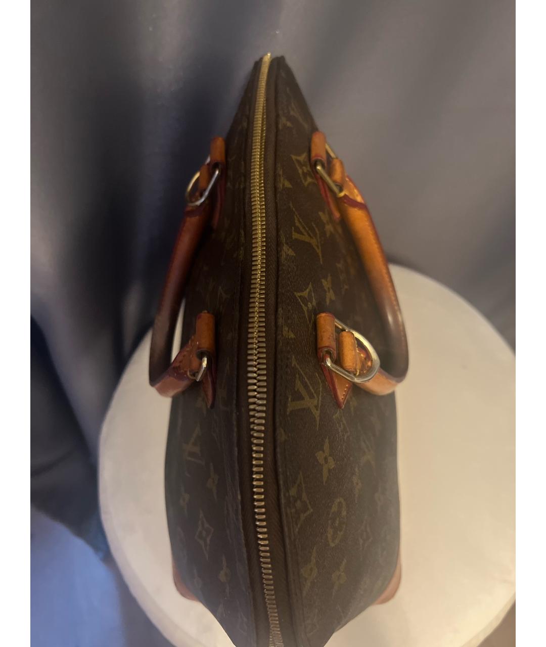 LOUIS VUITTON Коричневая канва сумка с короткими ручками, фото 5