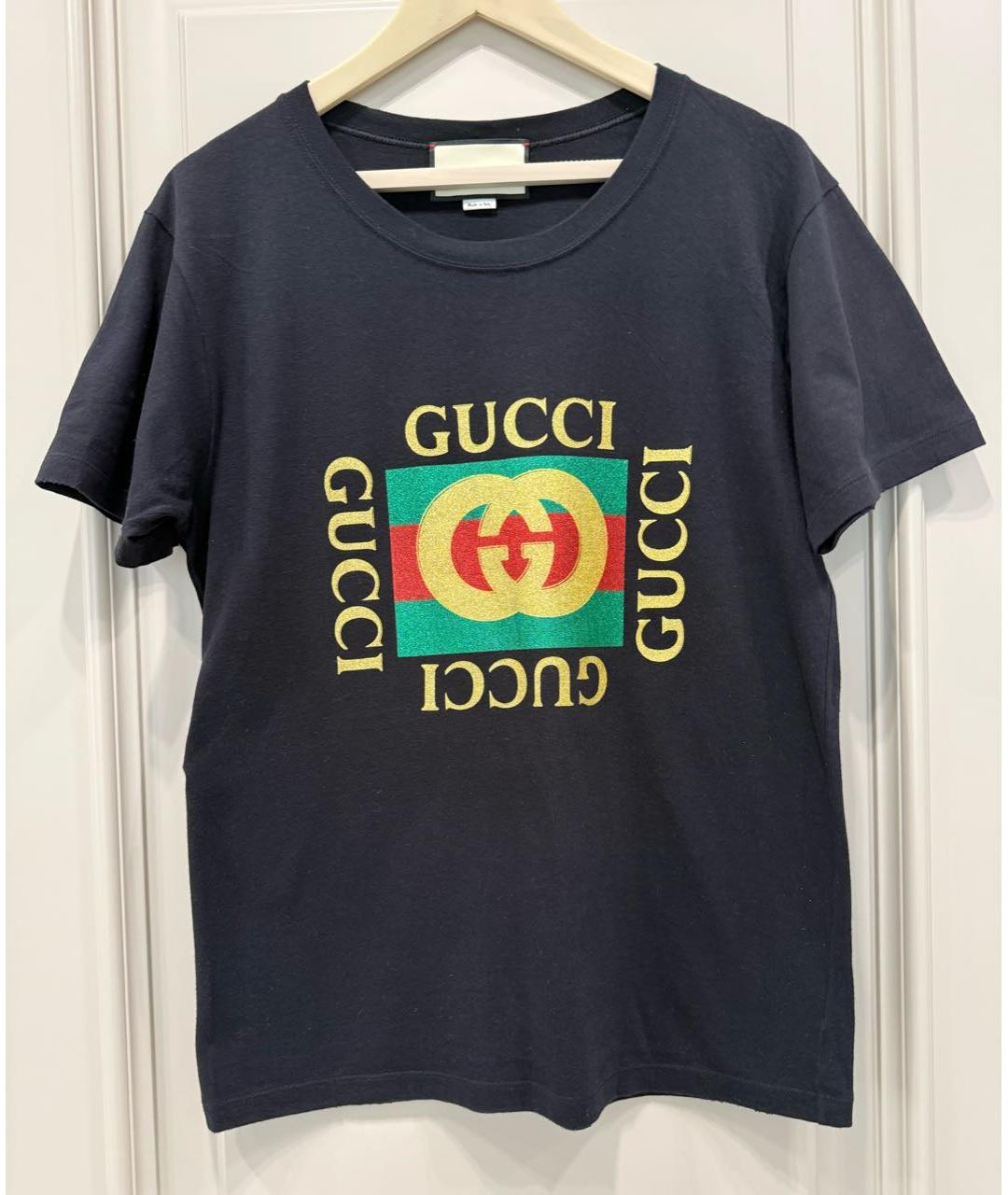 GUCCI Черная хлопковая майка, фото 6