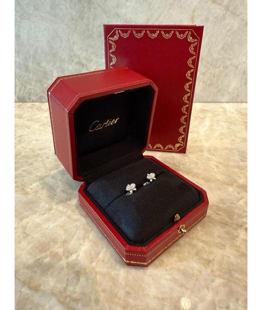 CARTIER Серебряные серьги из белого золота, фото 2