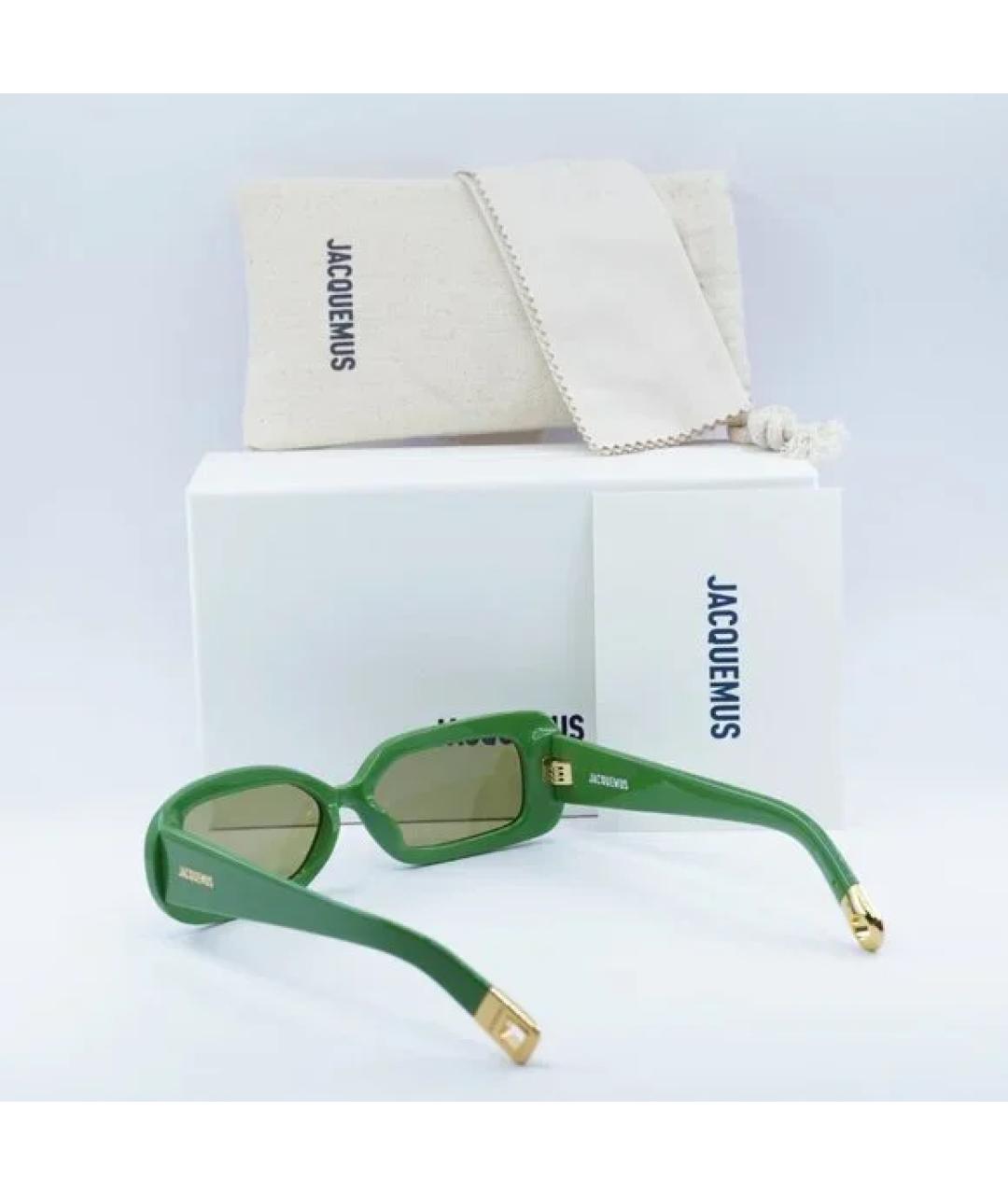 JACQUEMUS Зеленые пластиковые солнцезащитные очки, фото 4