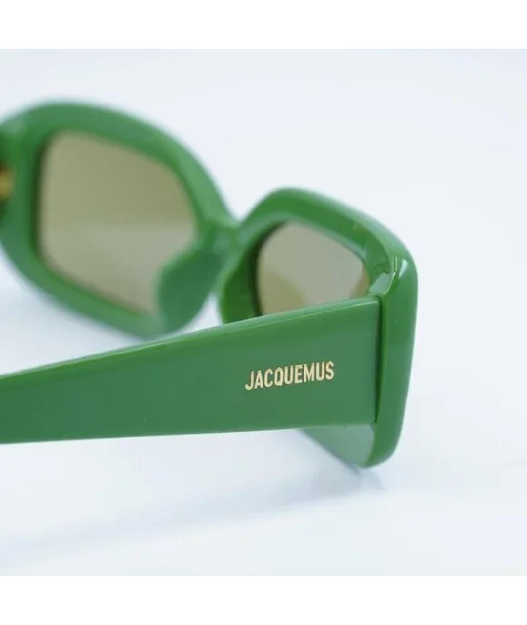 JACQUEMUS Зеленые пластиковые солнцезащитные очки, фото 5