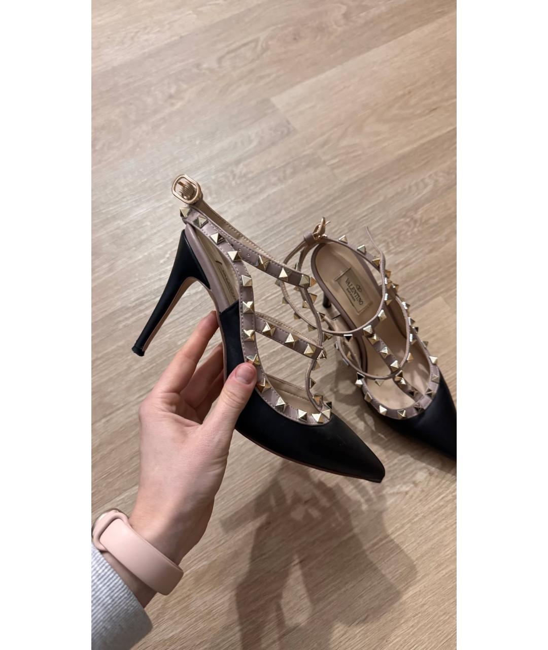 VALENTINO Черные кожаные туфли, фото 4