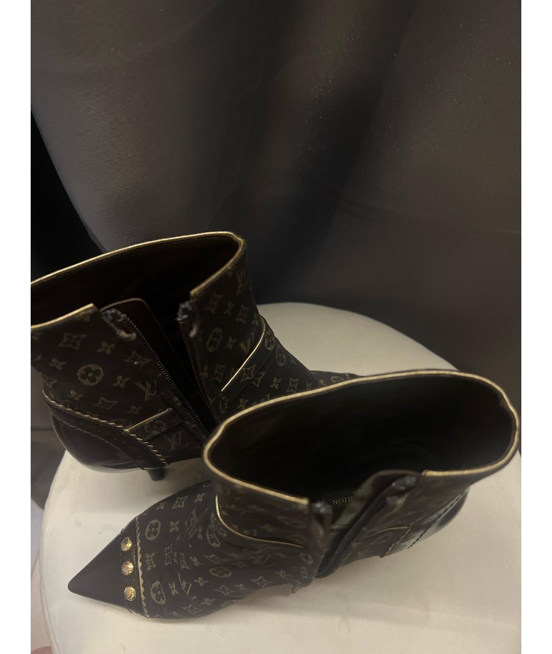 LOUIS VUITTON Коричневые ботильоны, фото 4