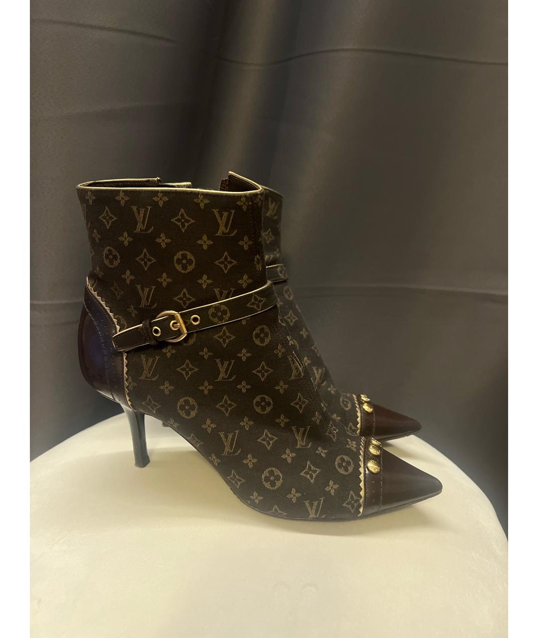 LOUIS VUITTON Коричневые ботильоны, фото 6