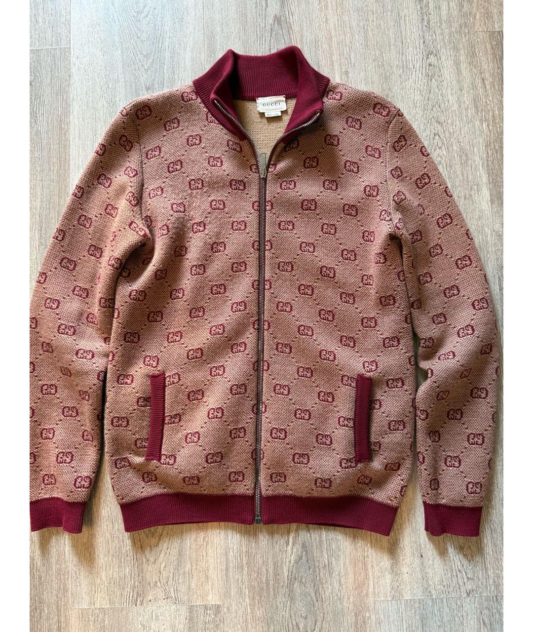GUCCI Бордовый кашемировый джемпер / свитер, фото 5