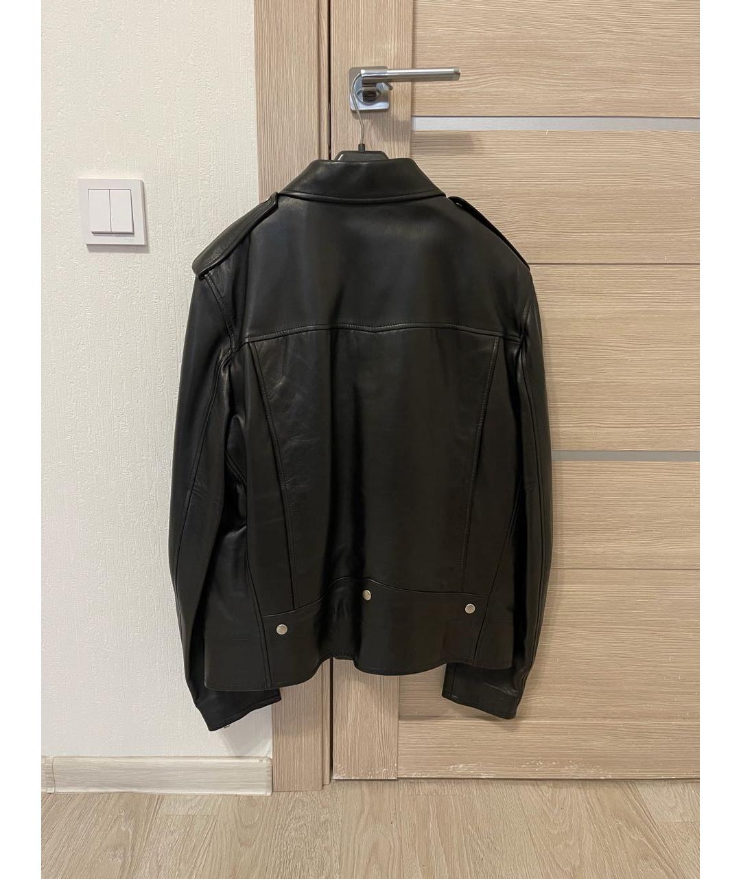 SAINT LAURENT Черная кожаная куртка, фото 3