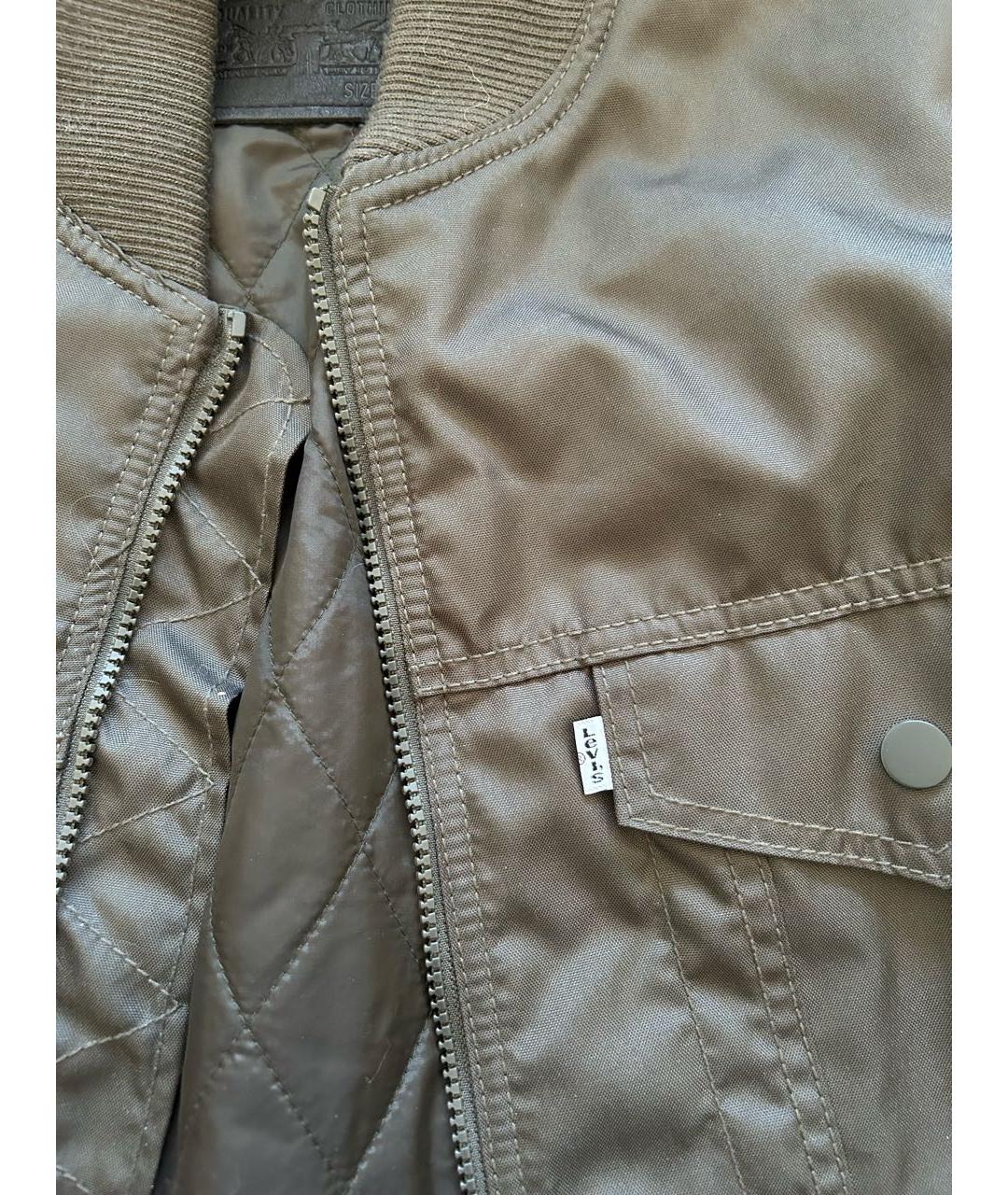 LEVI'S Хаки полиэстеровая куртка, фото 2