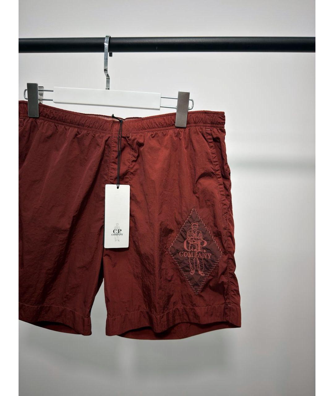 CP COMPANY Бордовые нейлоновые шорты, фото 2