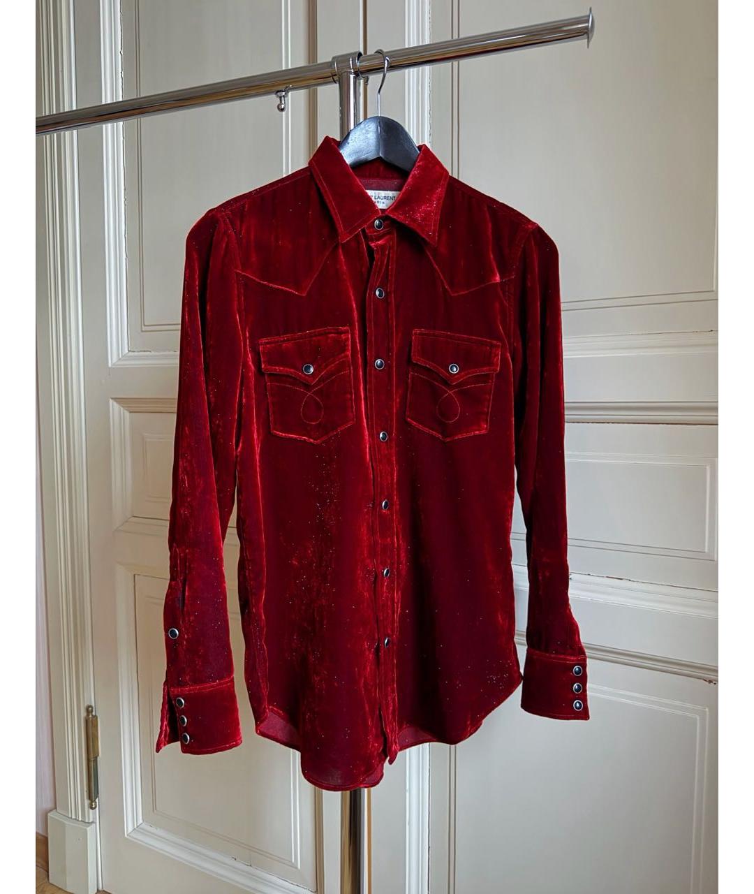 SAINT LAURENT Красная рубашка, фото 4