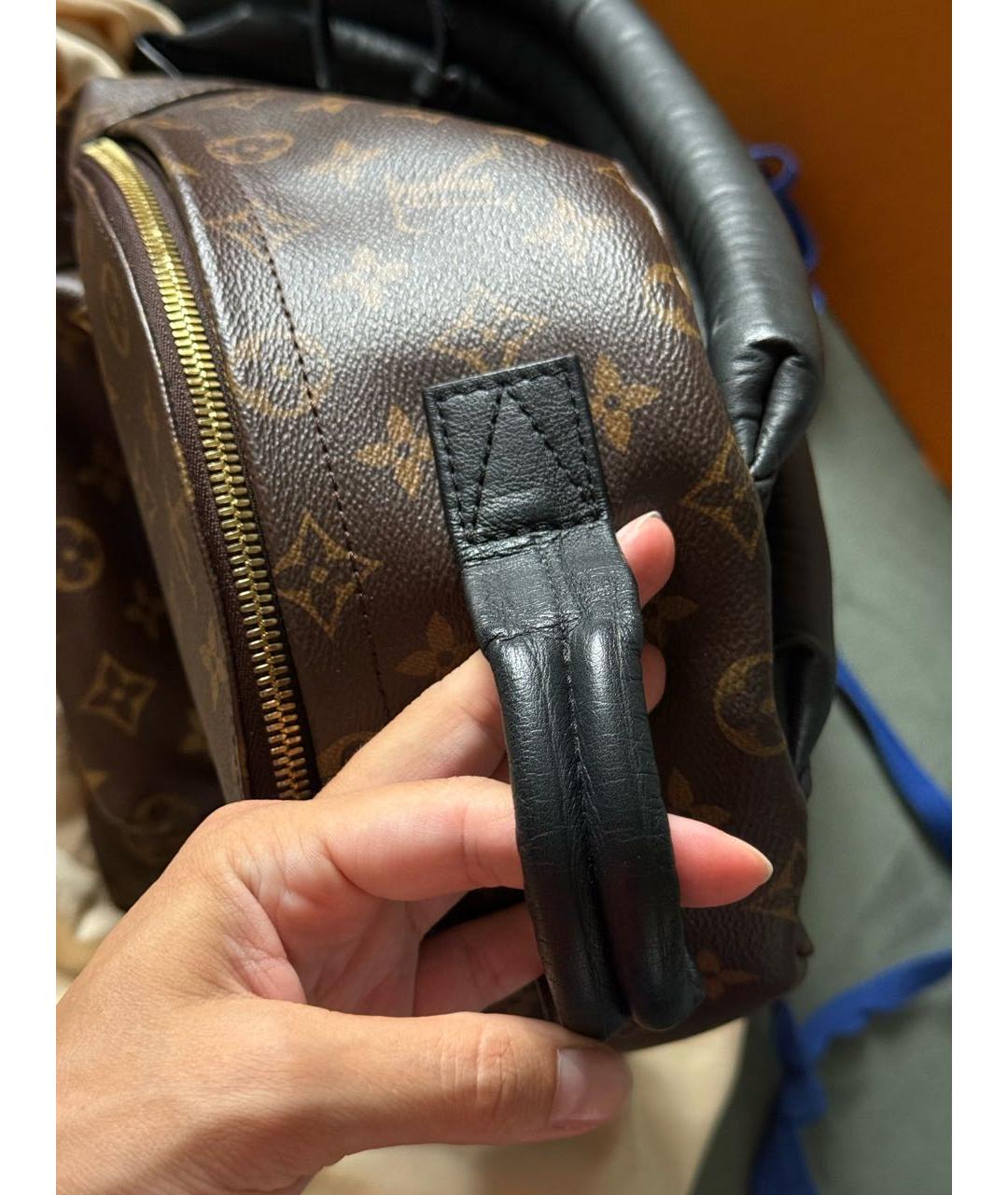 LOUIS VUITTON Коричневый канва рюкзак, фото 5