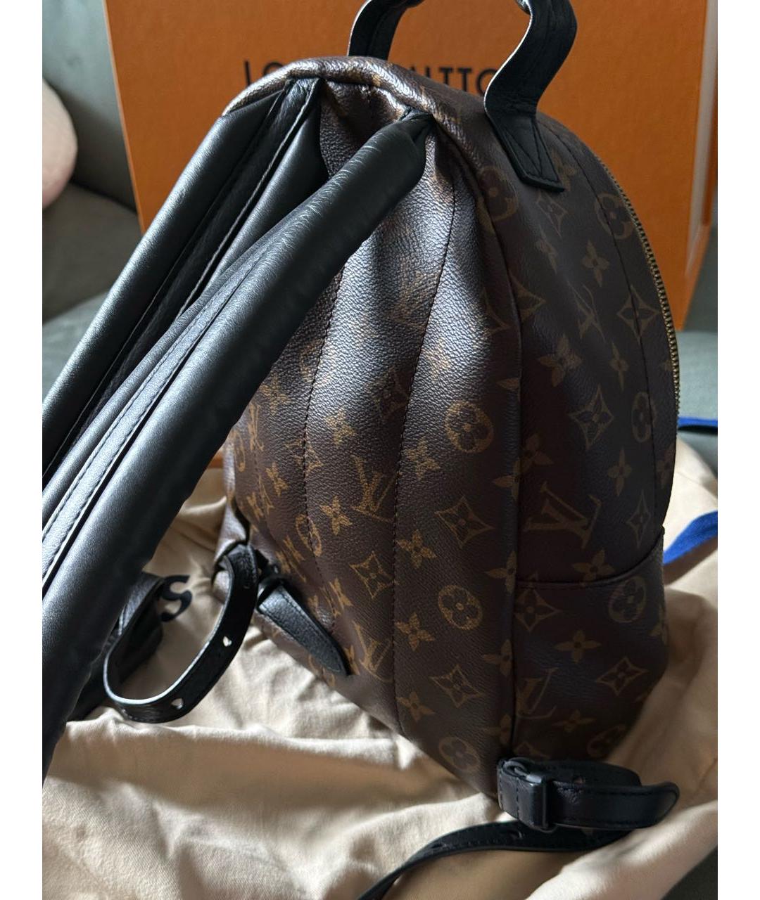 LOUIS VUITTON Коричневый канва рюкзак, фото 3