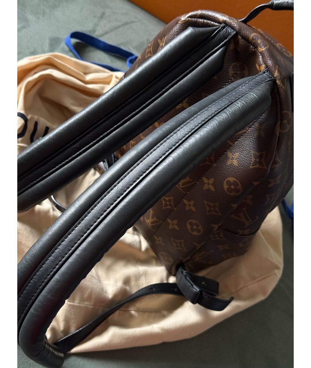 LOUIS VUITTON Коричневый канва рюкзак, фото 6