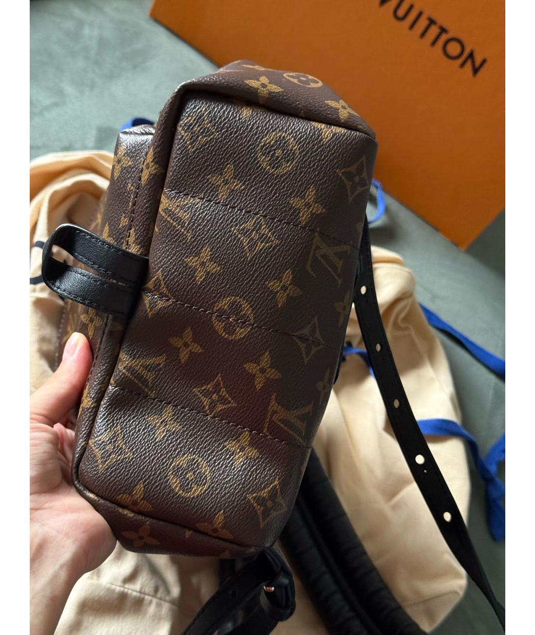 LOUIS VUITTON Коричневый канва рюкзак, фото 7