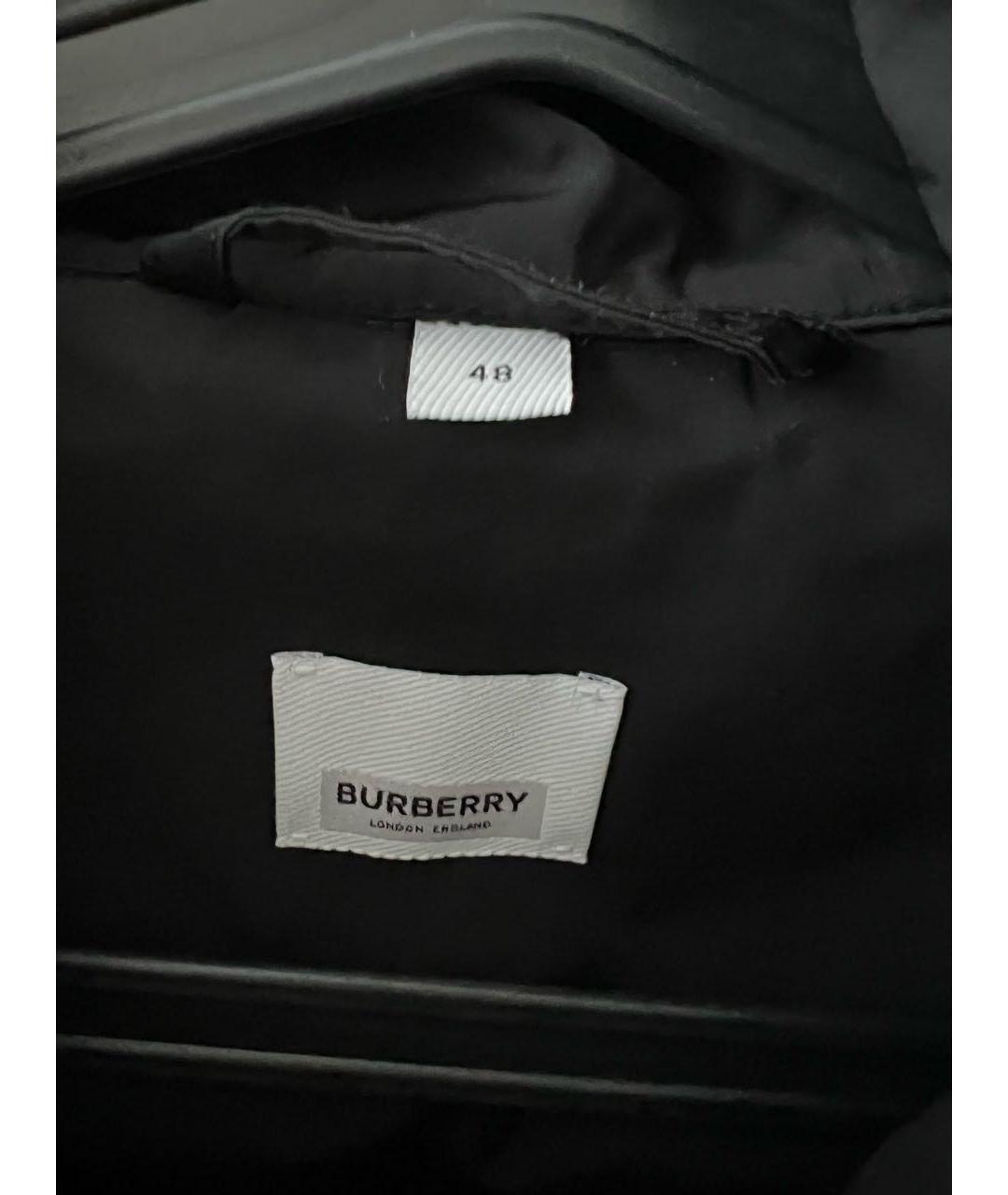 BURBERRY Черная полиэстеровая куртка, фото 3