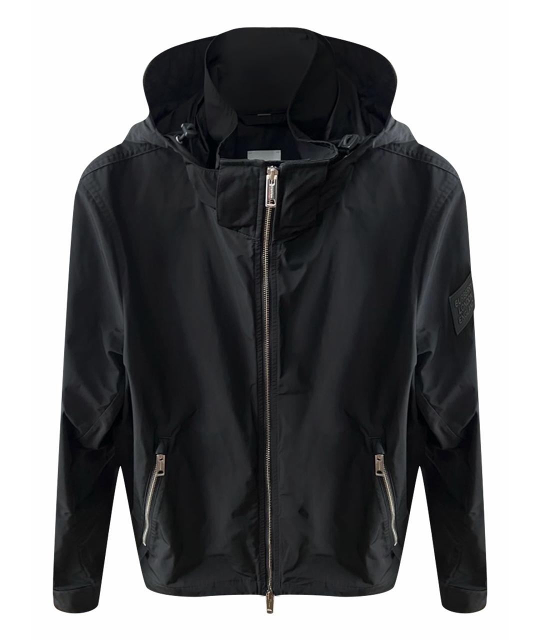 BURBERRY Черная полиэстеровая куртка, фото 1