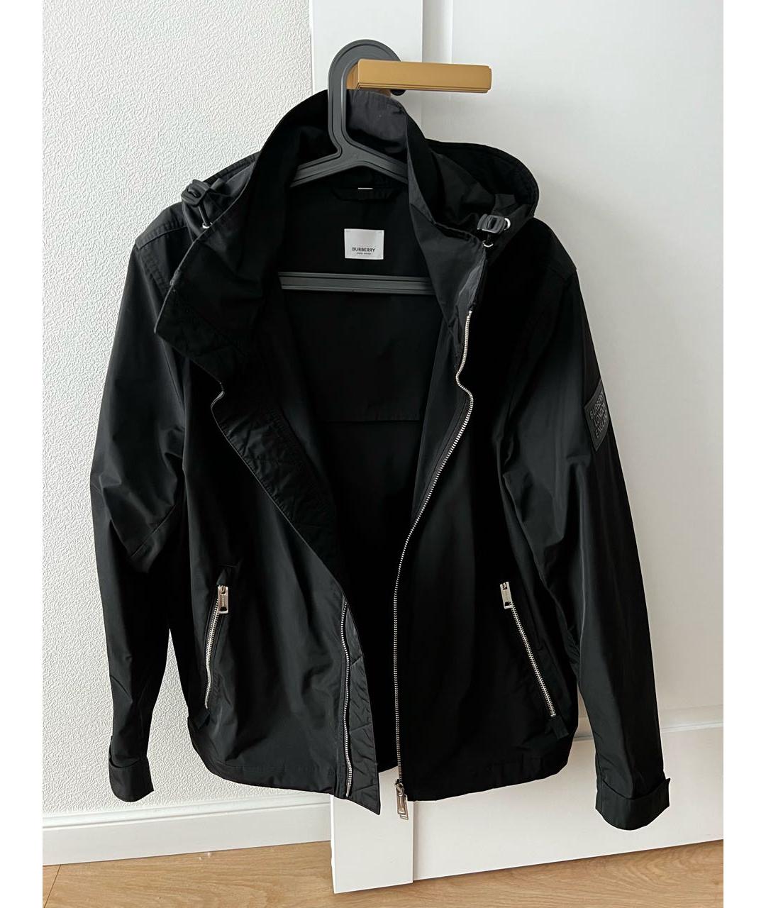 BURBERRY Черная полиэстеровая куртка, фото 4