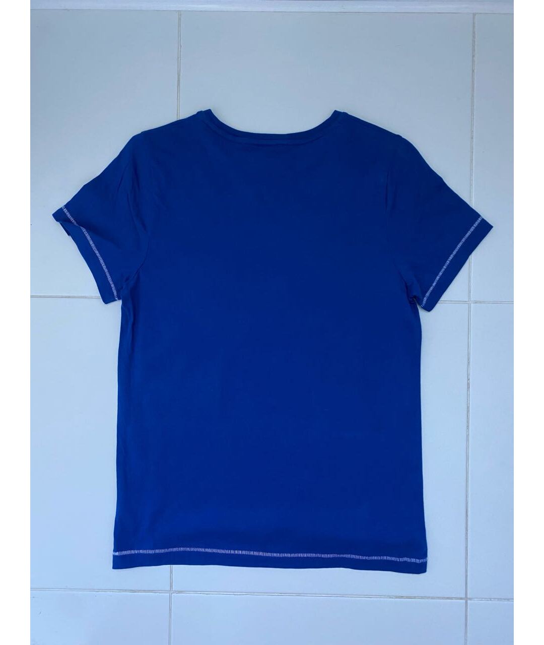 KARL LAGERFELD Синяя хлопковая детская футболка, фото 2